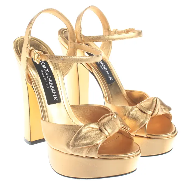 Sandaletten, in Gold, Dolce & Gabbana