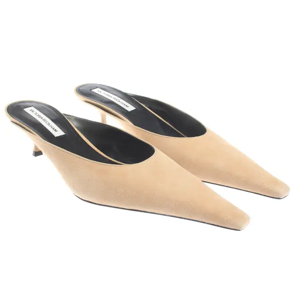 Hohe Pantoletten, in Nude, Victoria Beckham