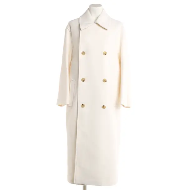Mid-Season Coat, in Beige, Wool, Totême