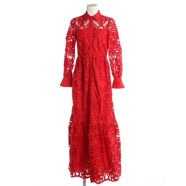 Cocktail Dress, in Red, Cotton, self-portrait