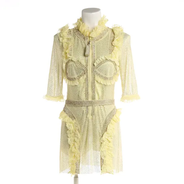 Cocktailkleid, in Gelb, Polyester, self-portrait