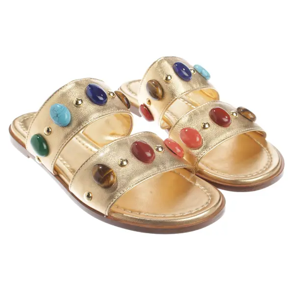 Sandalen, in Gold, Gianvito Rossi