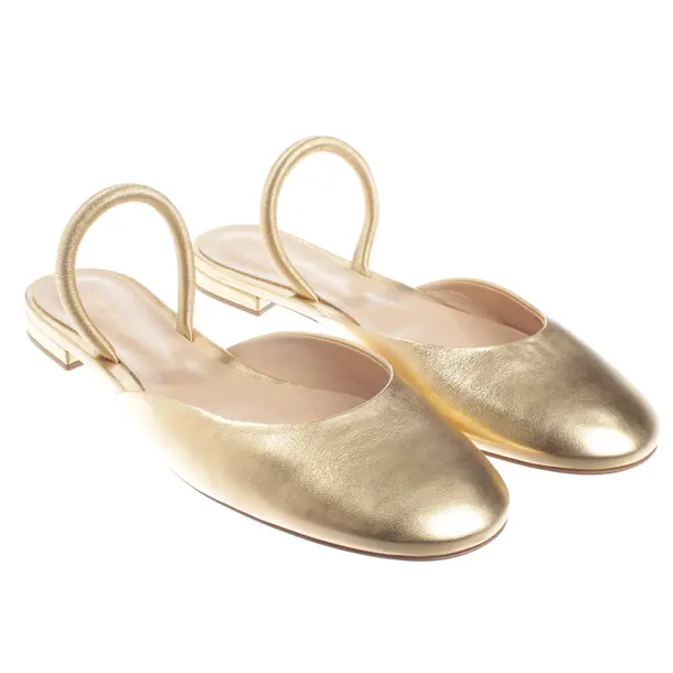 Mules, in Gold, Gianvito Rossi