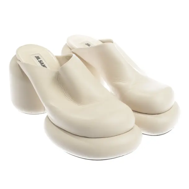 Heeled Mules, in Nude, Jil Sander