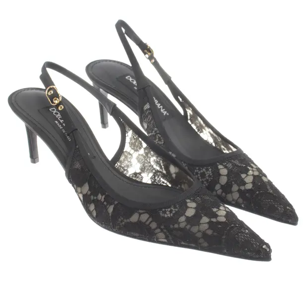 Slingbacks, in Schwarz, Dolce & Gabbana
