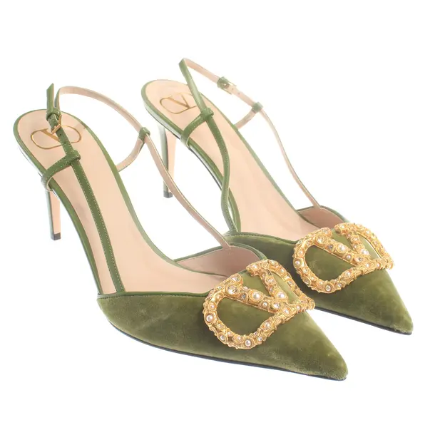 Slingbacks, in Green, Valentino