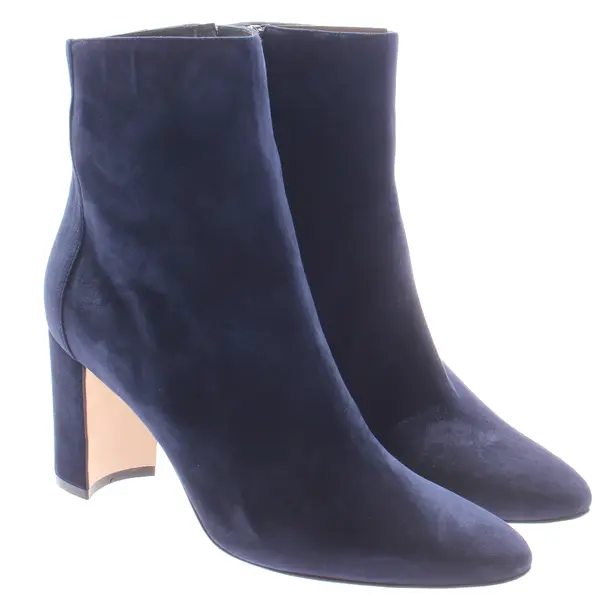 Stiefeletten, in Navy, Manolo Blahnik