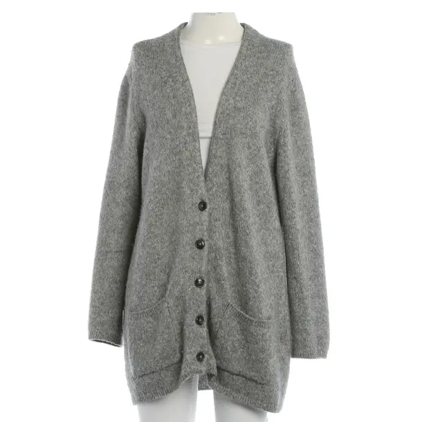 Cardigan, in Light Gray, Polyimide, Closed