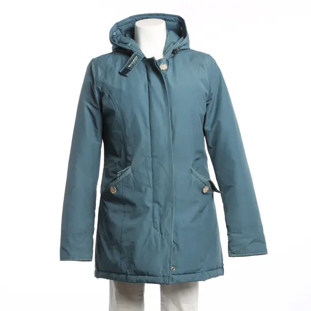 Winter Jacket, in Light Blue, Cotton, Woolrich