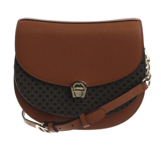 Schultertasche, in Braun, Leder, Aigner