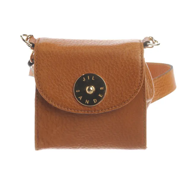 Schultertasche, in Hellbraun, Leder, Jil Sander