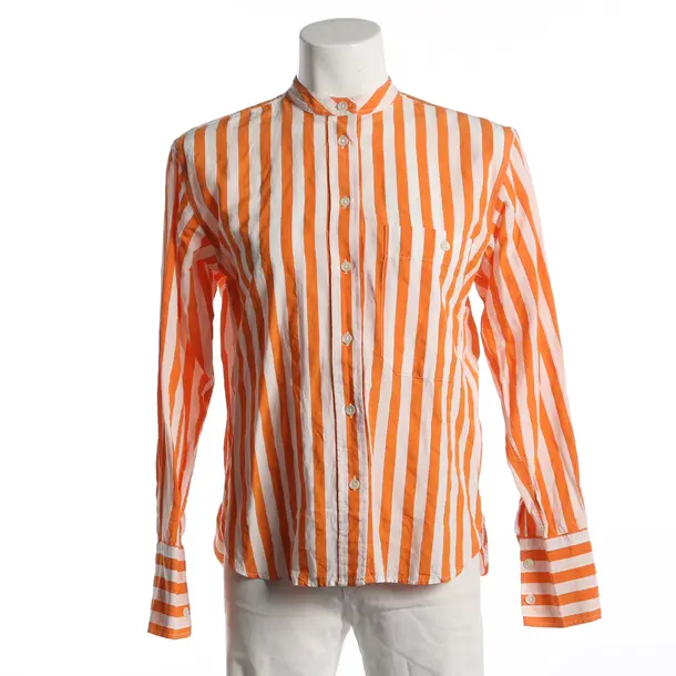 Blouse, in Orange, Viscose, Closed