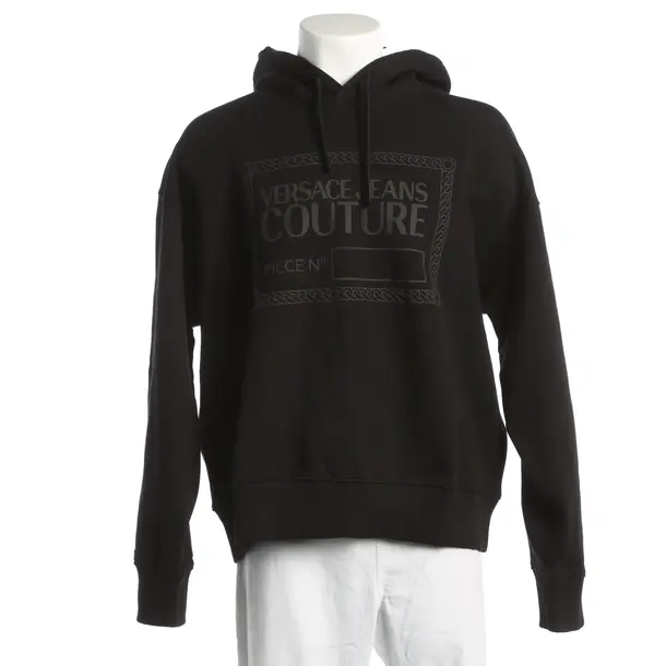 Felpa con cappuccio, in Nero, Cotone, Versace Jeans Couture