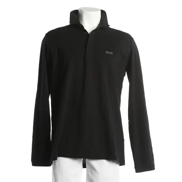Long Sleeve Shirt, in Black, Cotton, Hugo Boss Green