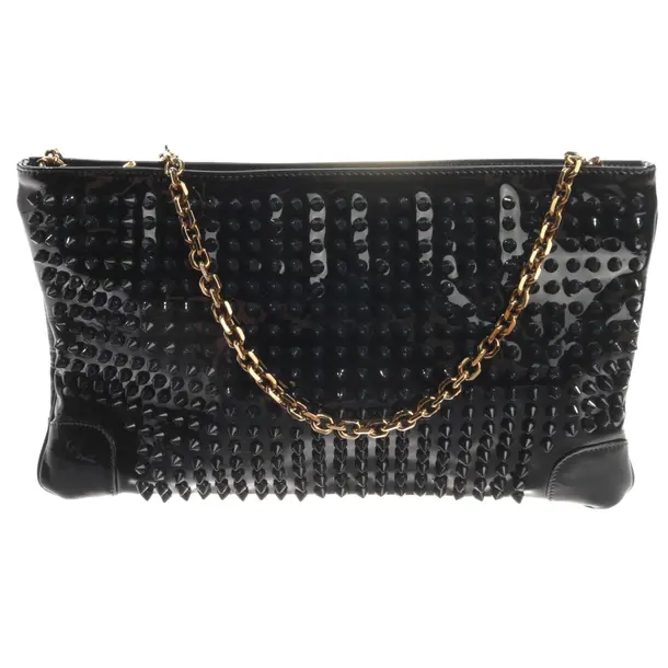 Clutch, in Blau, Lackleder, Christian Louboutin