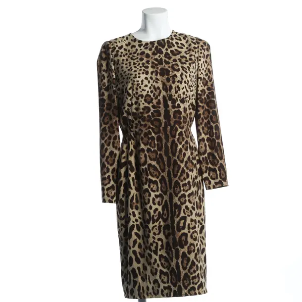 Dress, in Brown, Silk, Dolce & Gabbana