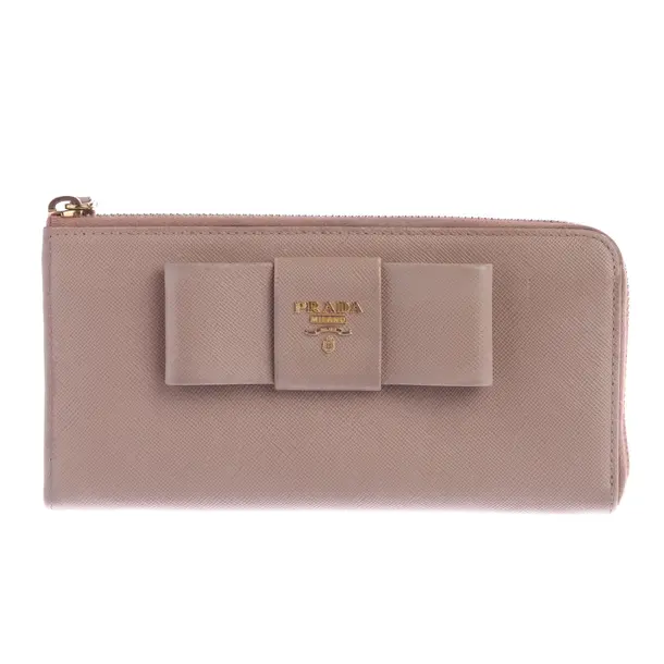 Portafoglio, in Rosa chiaro, Pelle, Prada