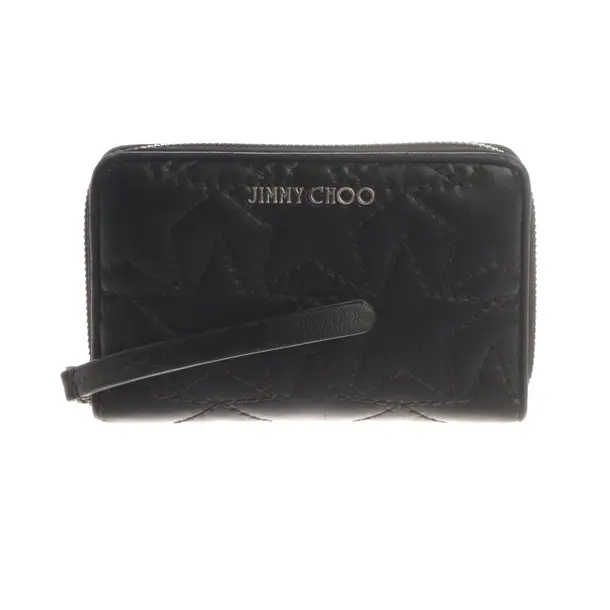 Geldbörse, in Schwarz, Leder, Jimmy Choo