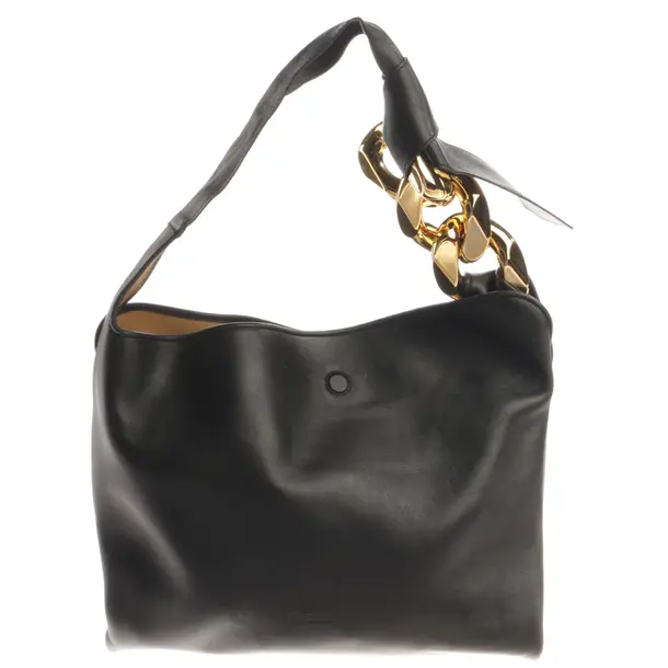 Schultertasche, in Schwarz, Leder, Jil Sander