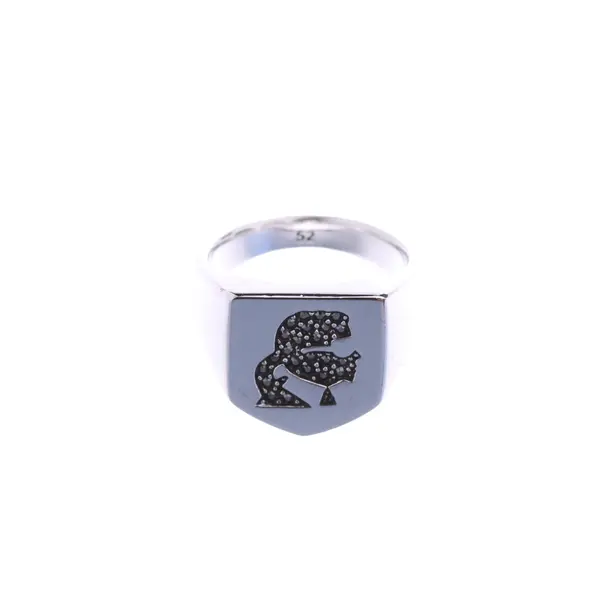 Anello, in argento, Metallo (metallico, metallizzato), Karl Lagerfeld