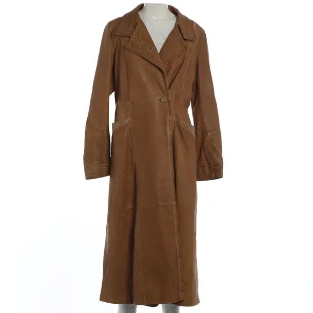 Leather Coat, in Brown, Leather, Marni