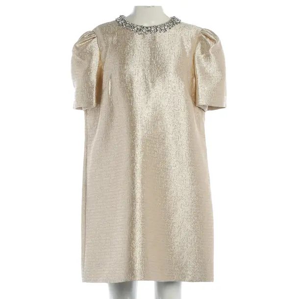 Dress, in Gold, Polyester, Zimmermann
