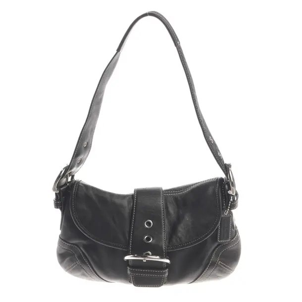 Shoulder Bag, in Black, Leather, Coach