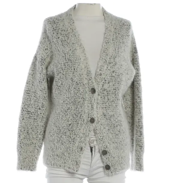 Cardigan, in Light Gray, Wool, Fabiana Filippi