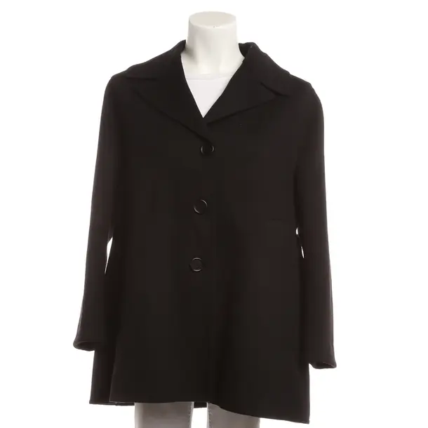 Mid-Season Coat, in Black, Wool, Marni