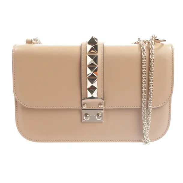 Schultertasche, in Camel, Leder, Valentino
