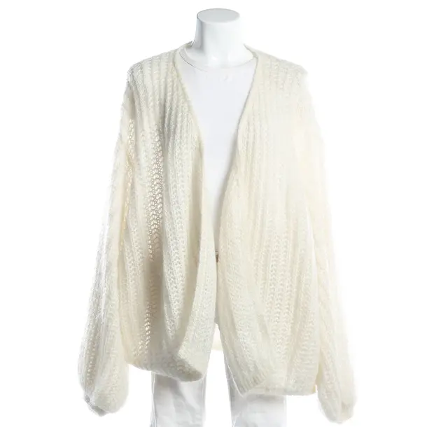 Cardigan, in Cream, Wool, Totême