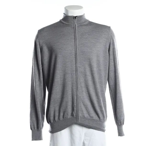 Cardigan, in Gray, Wool, Armani Collezioni
