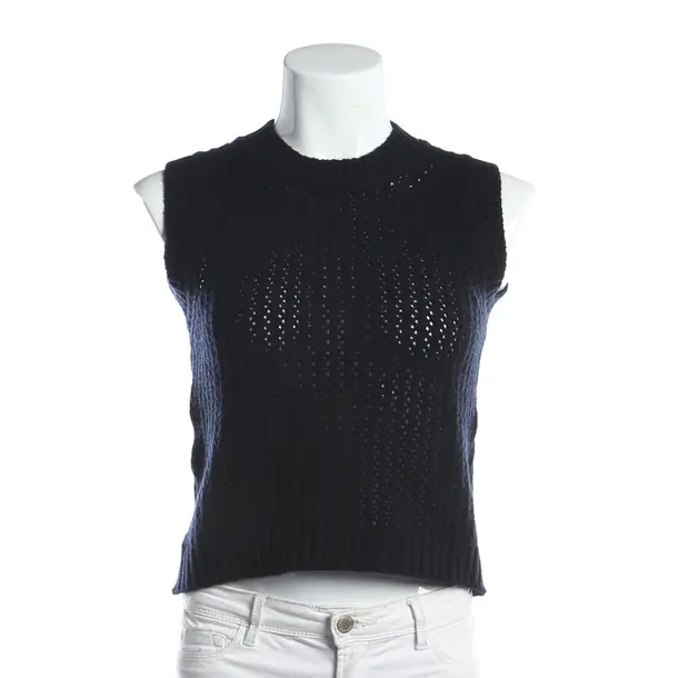 Sweater Vest, in Navy, Cotton, Iris von Arnim