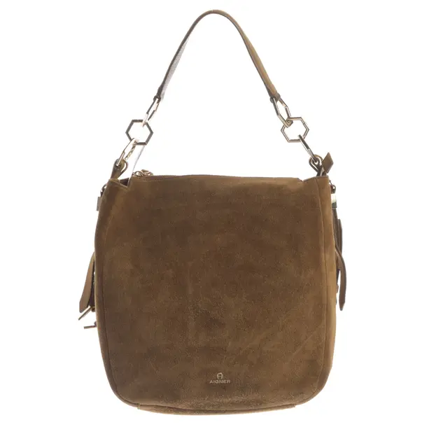 Shoulder Bag, in Brown, Leather, Aigner