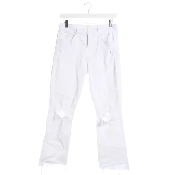 Flared Jeans, in White, Cotton, Mother