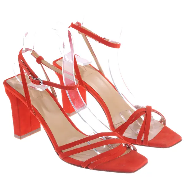 Heeled Sandals, in Orange, Aeydē