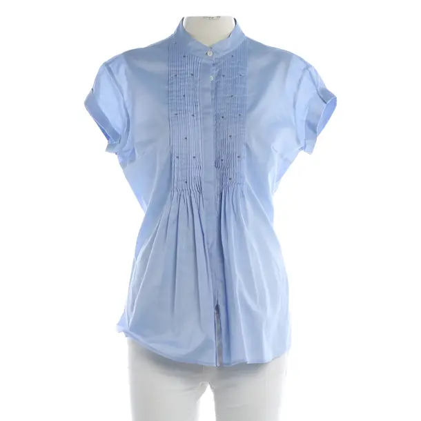 Blouse, in Light Blue, Cotton, Brunello Cucinelli