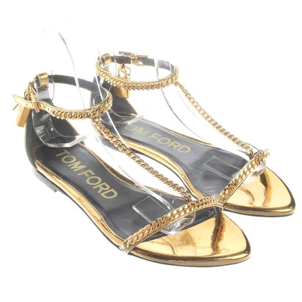 Sandali con cinturino, in Oro, Tom Ford