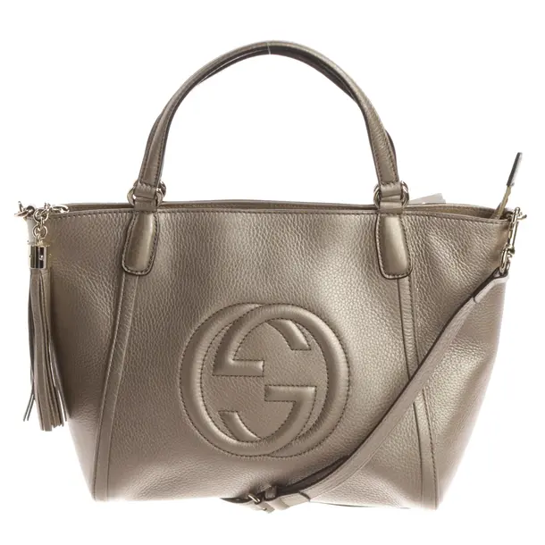 Handbag, in Gold, Leather, Gucci