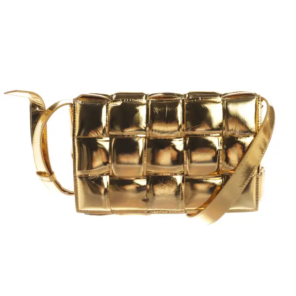 Shoulder Bag, in Gold, Leather, Bottega Veneta