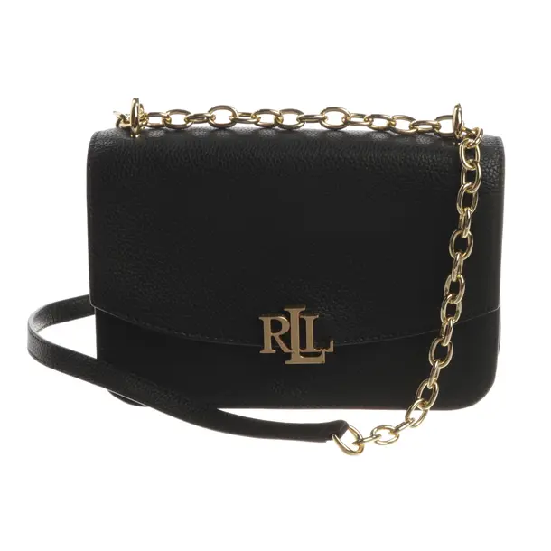 Shoulder Bag, in Black, Leather, Lauren Ralph Lauren