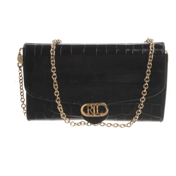 Wallet on Chain, in Black, Leather, Lauren Ralph Lauren