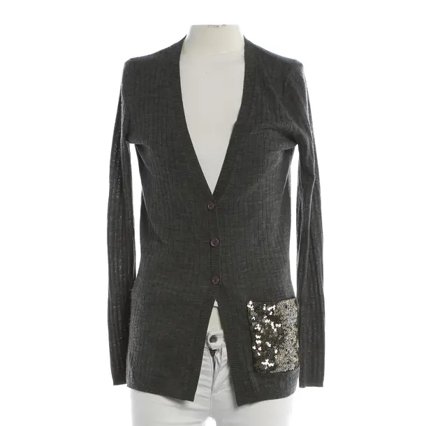 Cardigan, in Gray, Cotton, Steffen Schraut