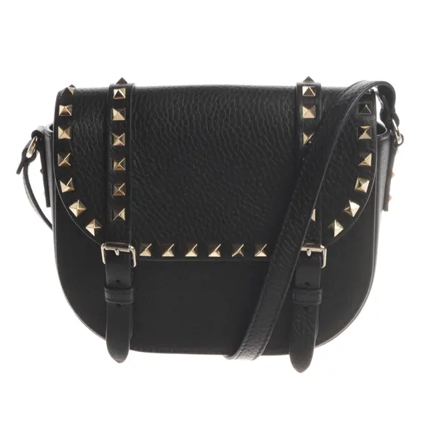 Shoulder Bag, in Black, Leather, Valentino