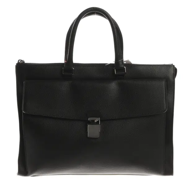 Briefcase, in Black, Leather, Bally