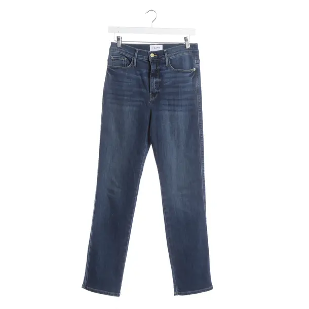 Straight Fit Jeans, in Blue, Cotton, Frame