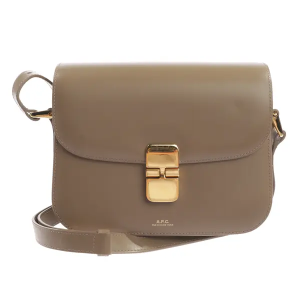 Schultertasche, in Braun, Leder, A.P.C