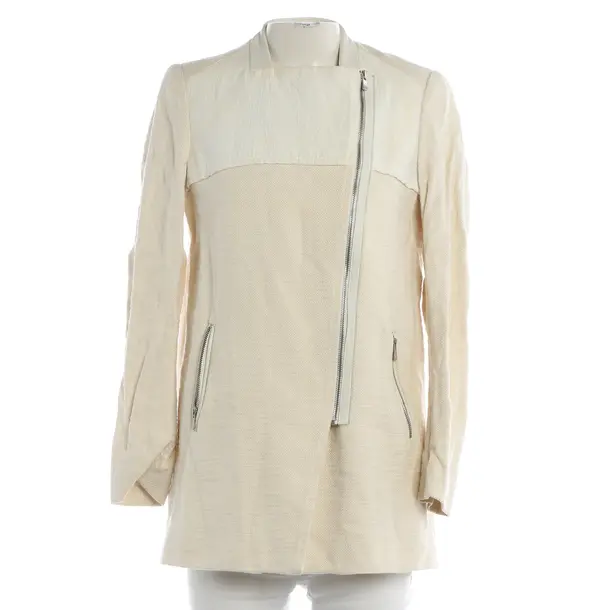 Mid-Season Coat, in Beige, Cotton, Maje