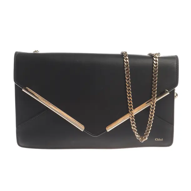 Wallet on Chain, in Black, Leather, Chloé