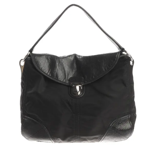 Shoulder Bag, in Black, Leather, Prada